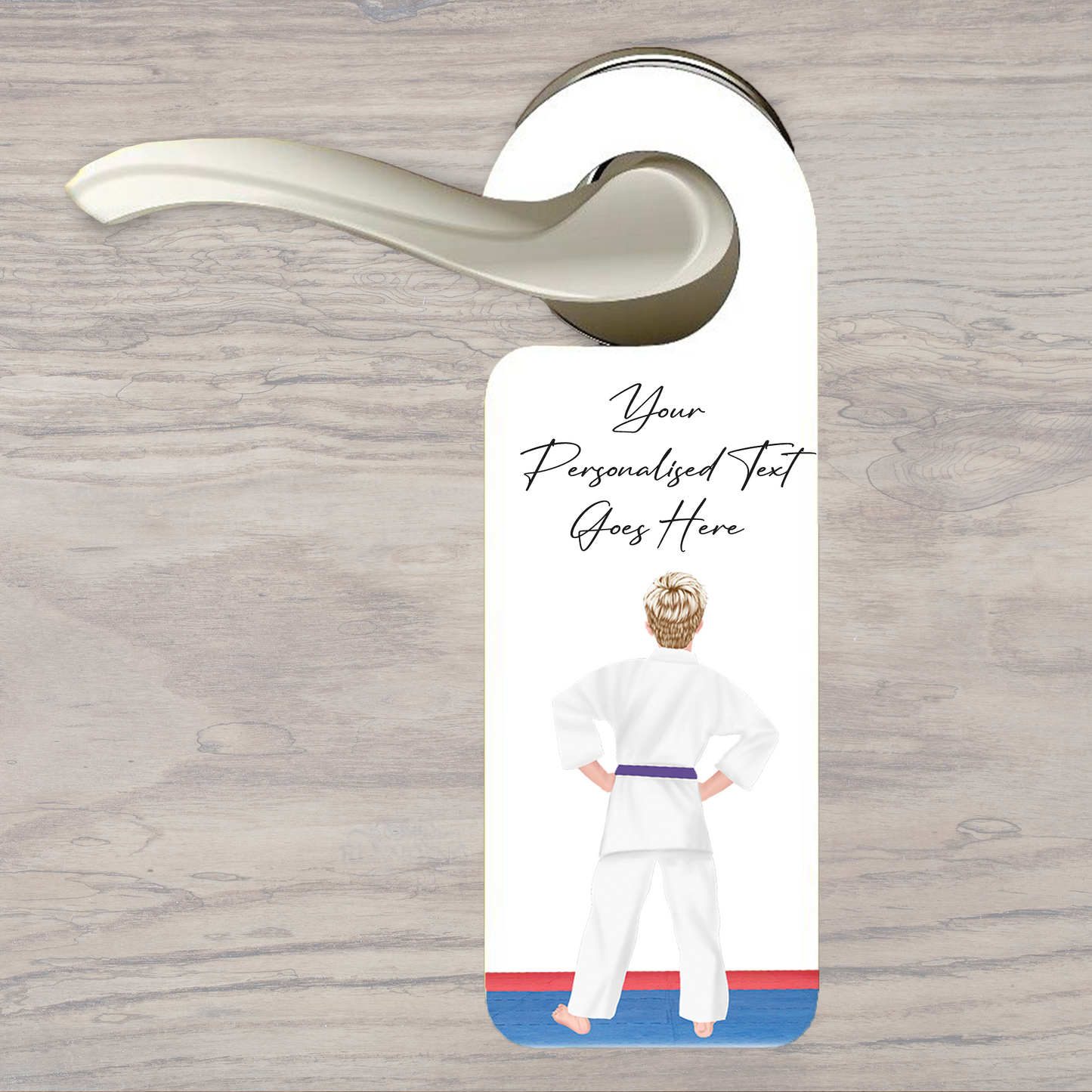 Personalised Karate, Judo, Ju Jitsu, Taekwondo Martial Arts Gi Creator - Door Hanger