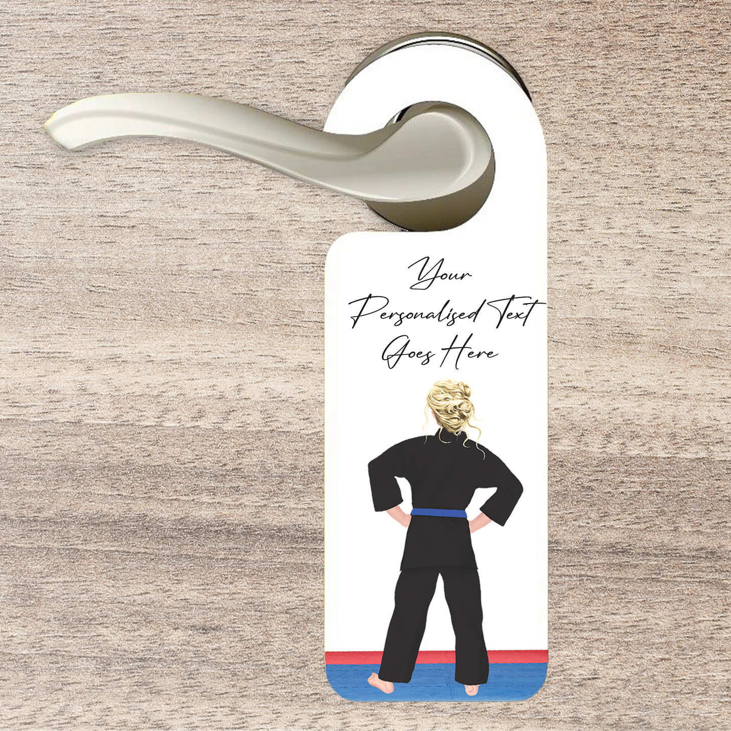 Personalised Karate, Judo, Ju Jitsu, Taekwondo Martial Arts Gi Creator - Door Hanger
