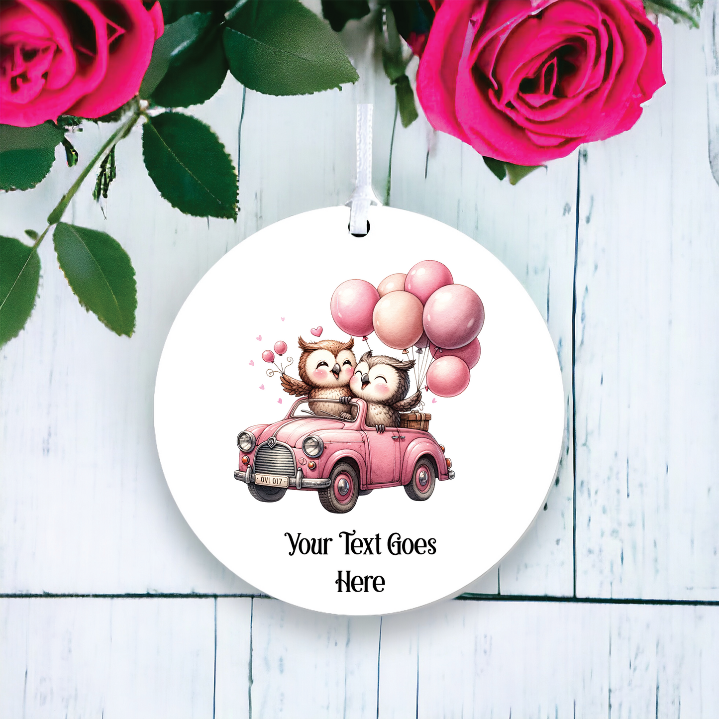 Personalised Owl Car Love Decoration