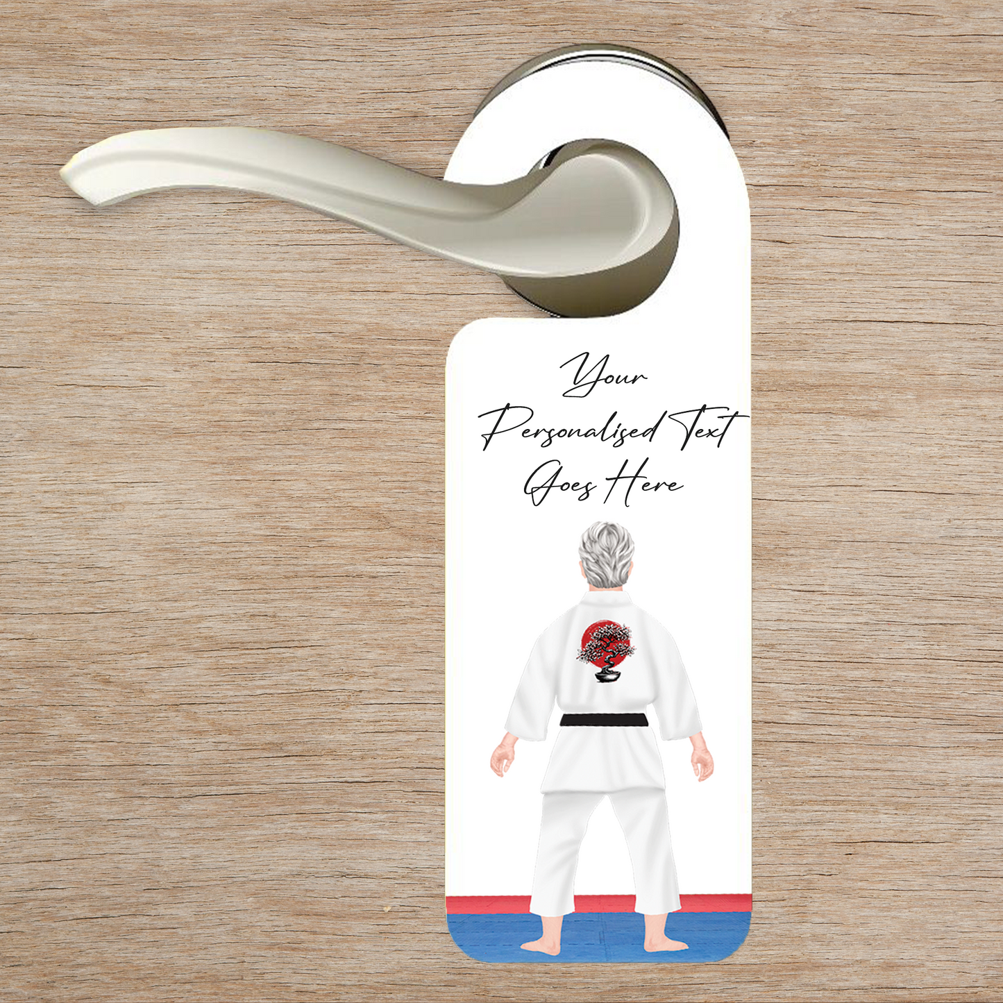 Personalised Karate, Judo, Ju Jitsu, Taekwondo Martial Arts Gi Creator - Door Hanger