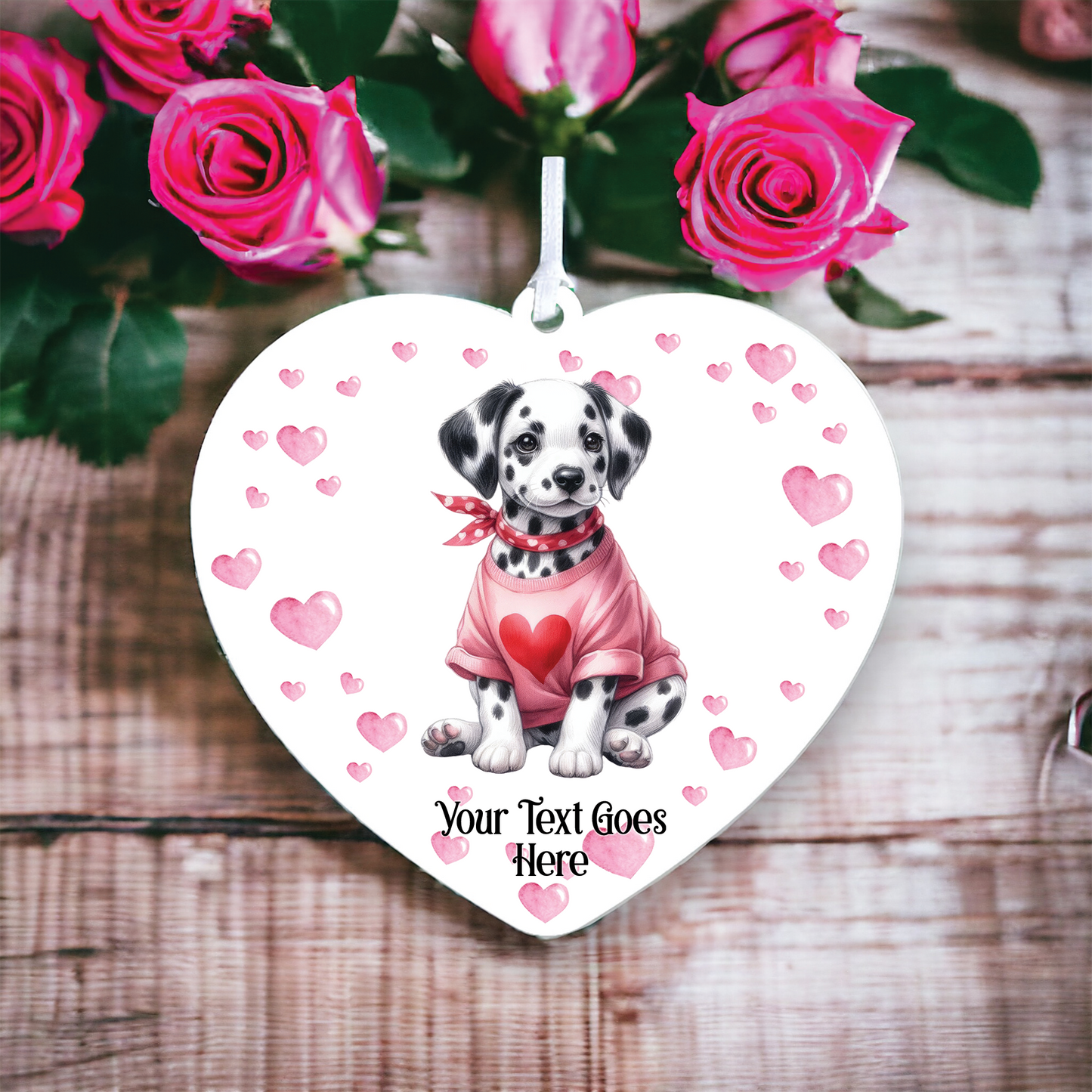Personalised Dalmatian Dog Love Decoration