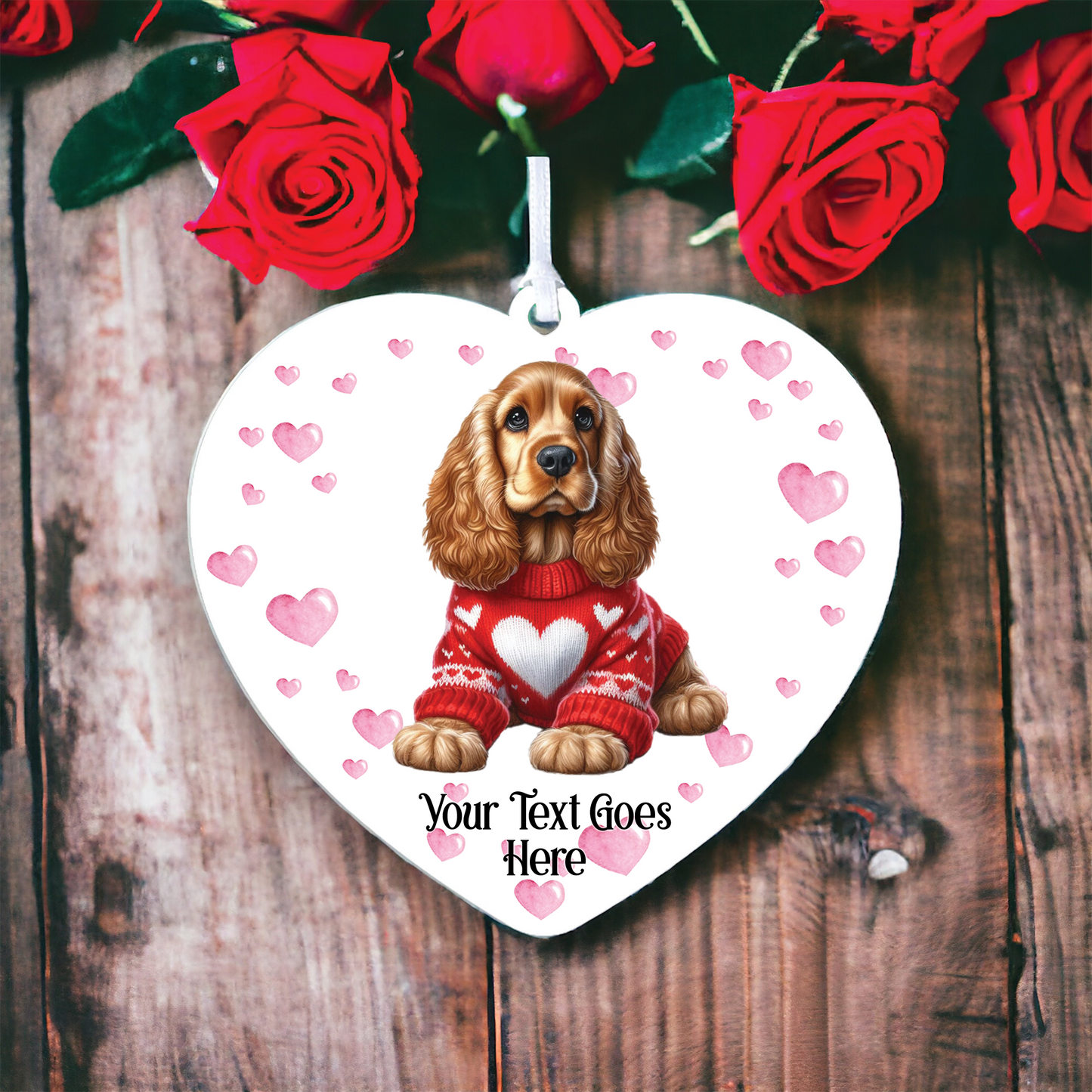 Personalised Cocker Spaniel Love Decoration
