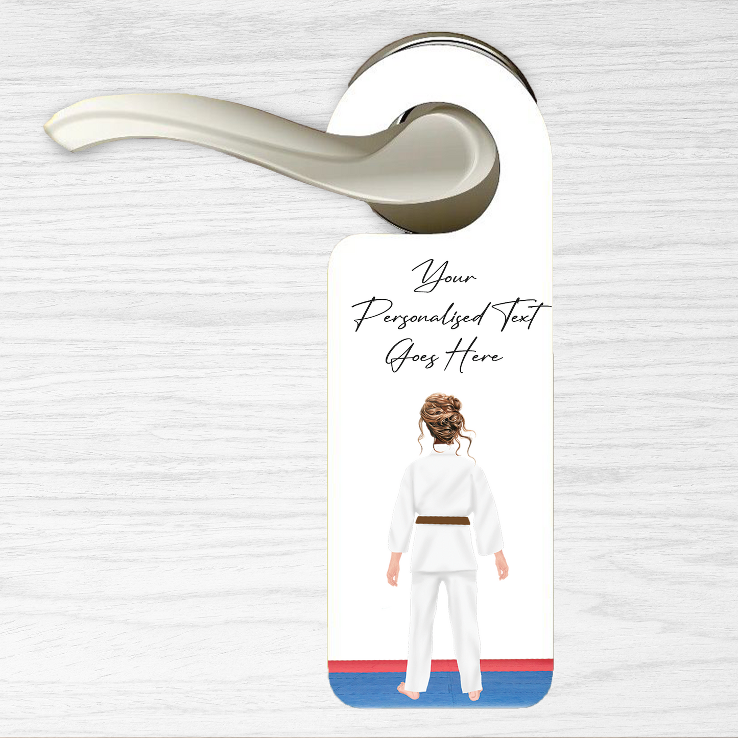 Personalised Karate, Judo, Ju Jitsu, Taekwondo Martial Arts Gi Creator - Door Hanger