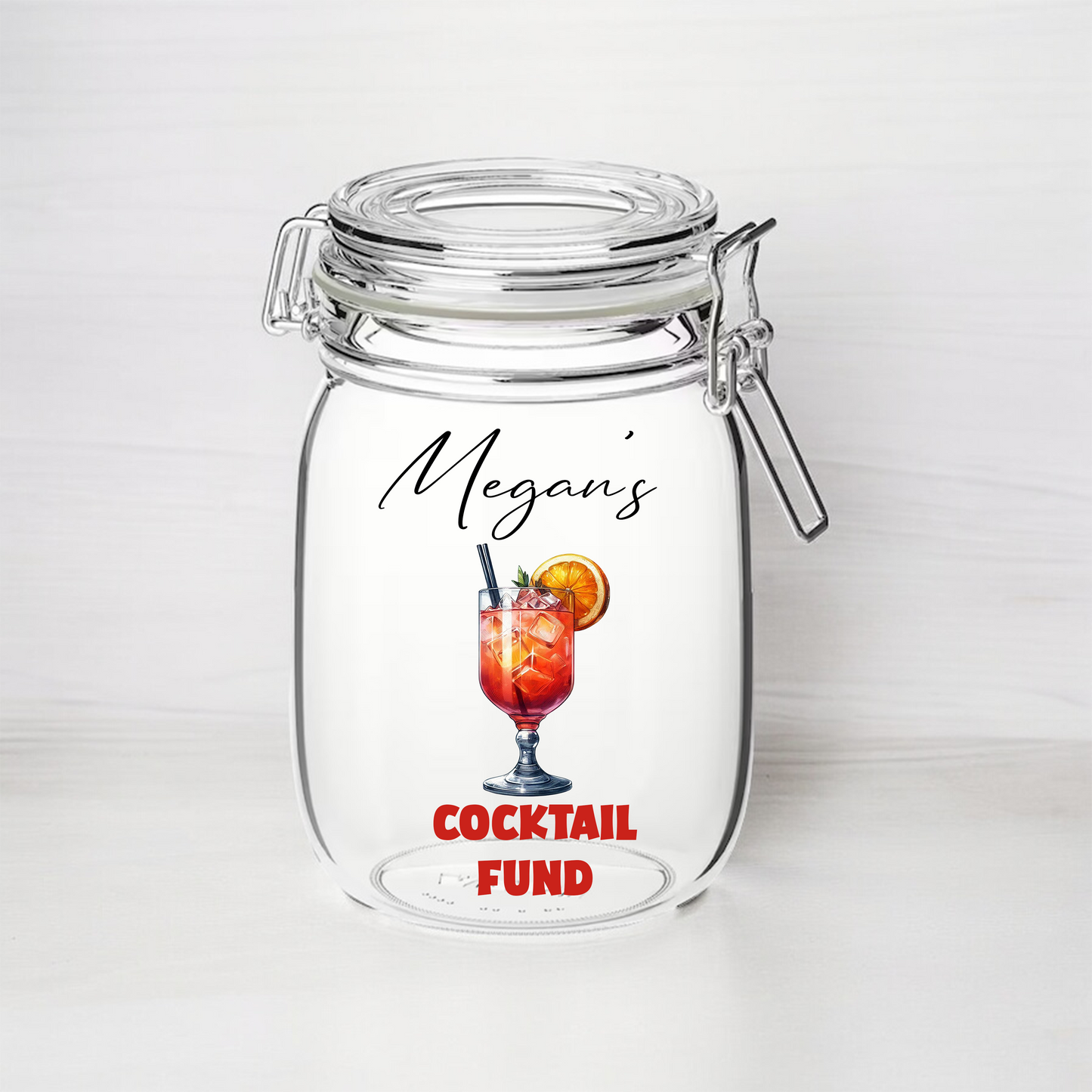 Personalised Cocktail Fund - Kilner Style Gift Jar - FJ26