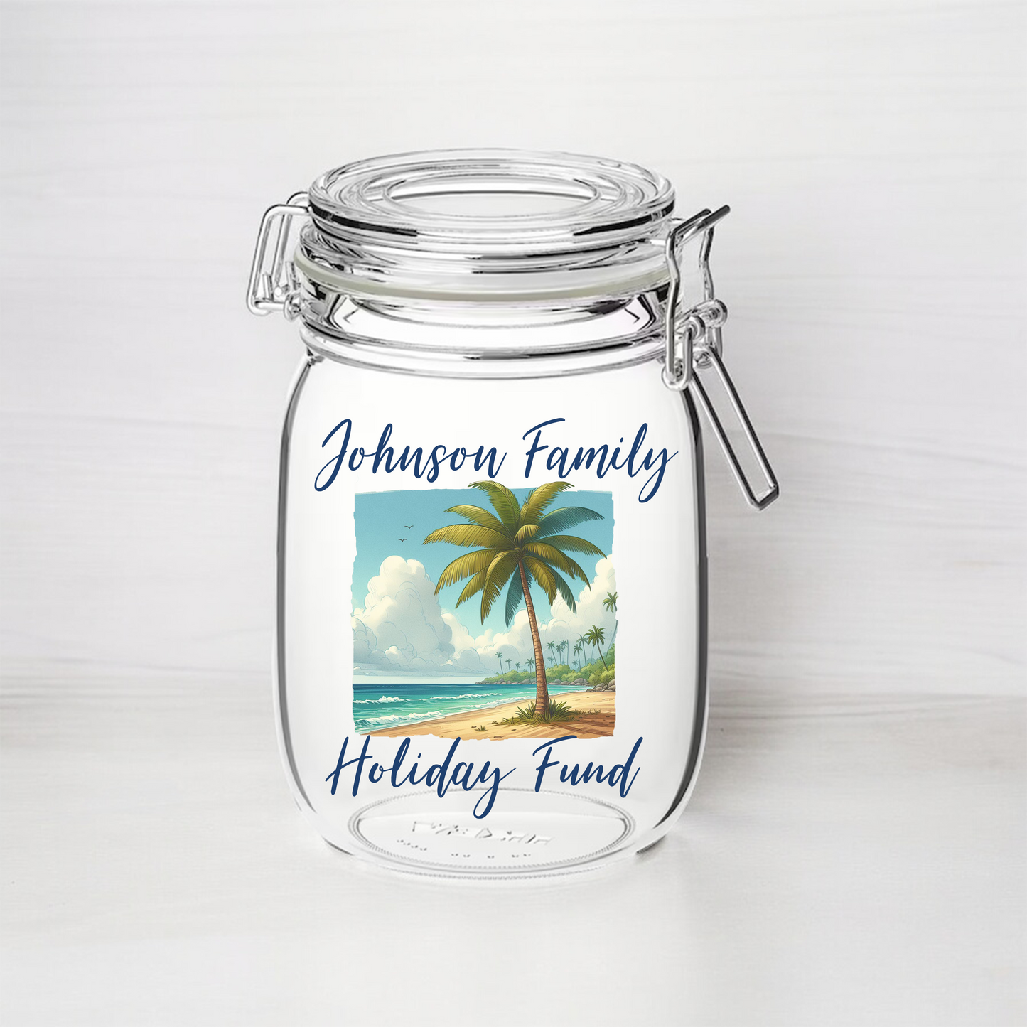 Personalised Holiday Fund - Kilner Style Gift Jar B - FJ40