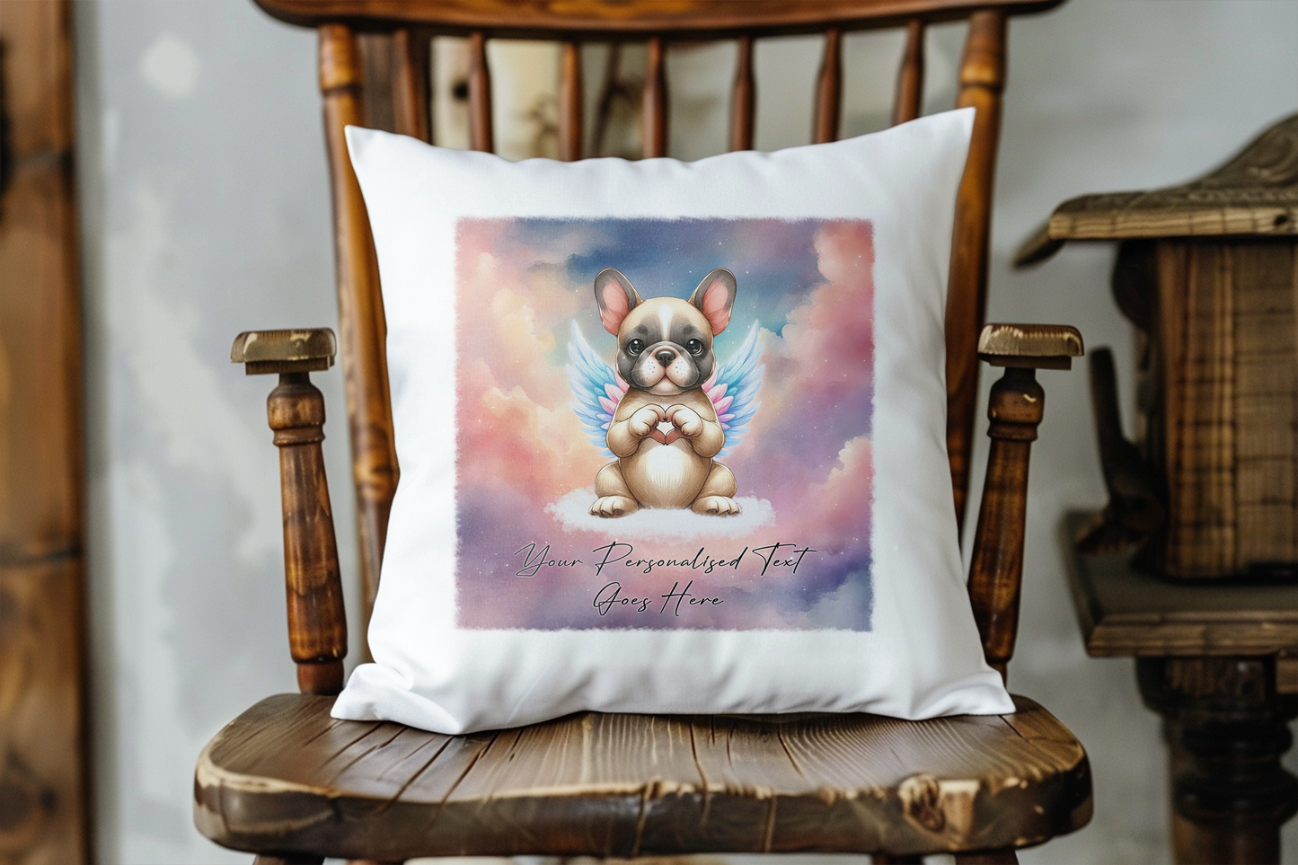 Personalised Dog - Doberman Angel Wings Pet Memorial Gift Cushion