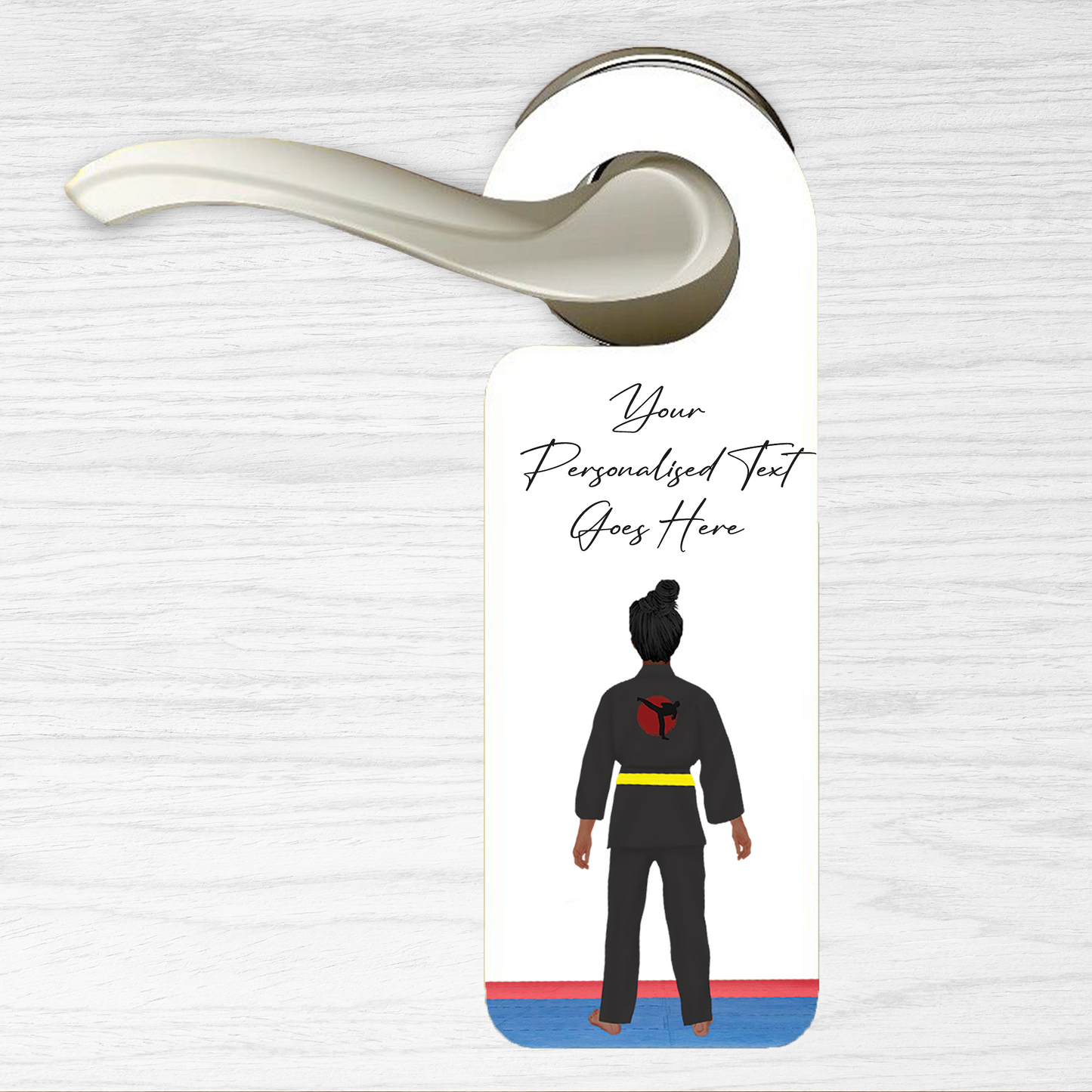 Personalised Karate, Judo, Ju Jitsu, Taekwondo Martial Arts Gi Creator - Door Hanger
