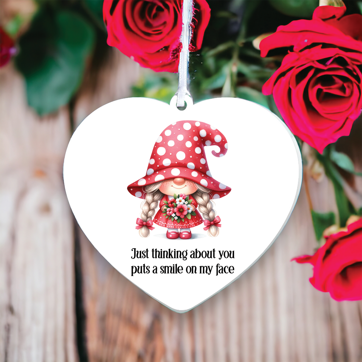 Personalised Gonk Gnome Spotty Hanging Decoration