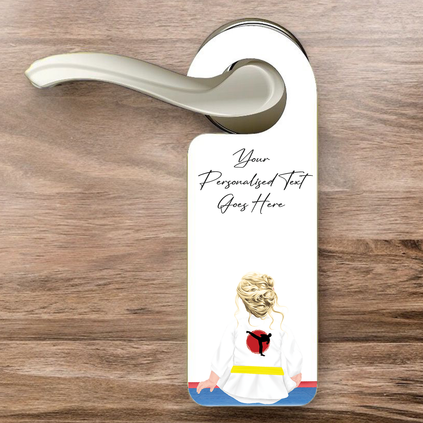 Personalised Karate, Judo, Ju Jitsu, Taekwondo Martial Arts Gi Creator - Door Hanger