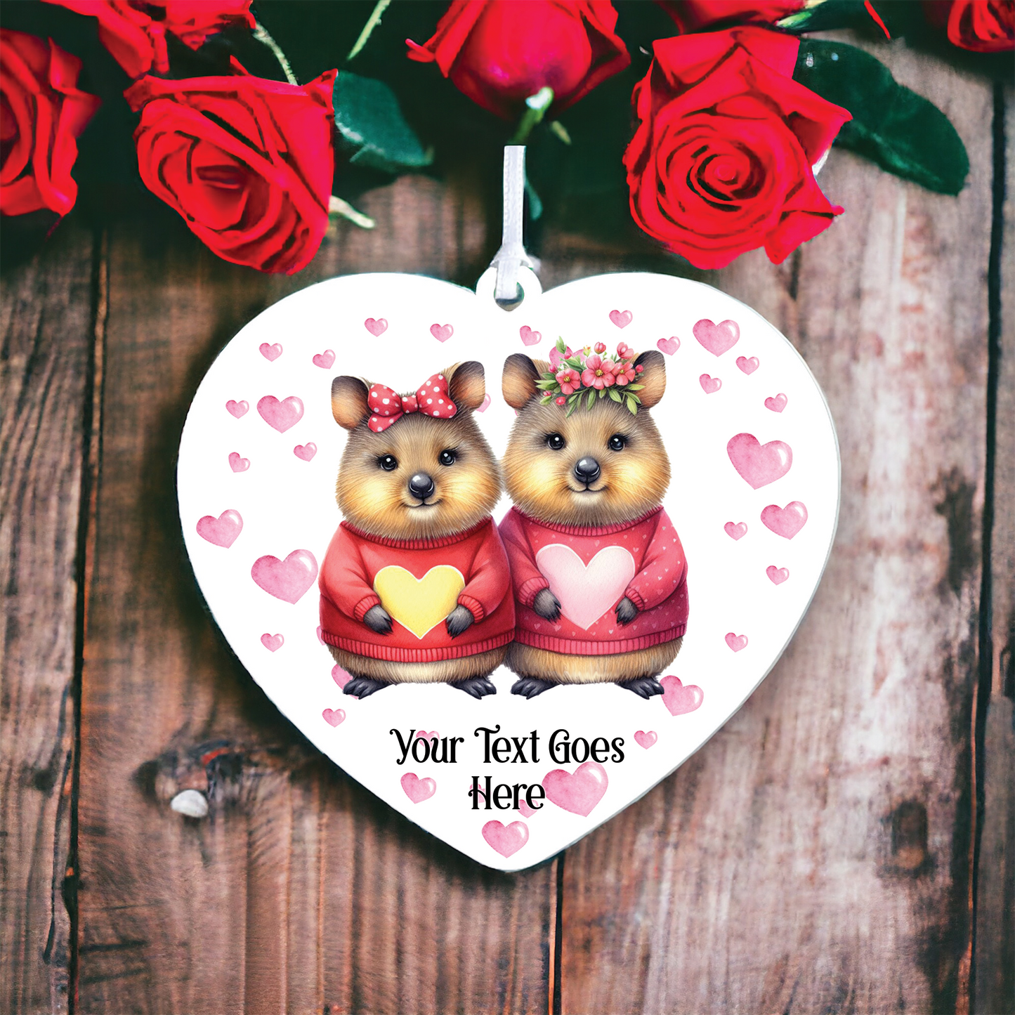 Personalised Quokka Couple Love Animal Decoration