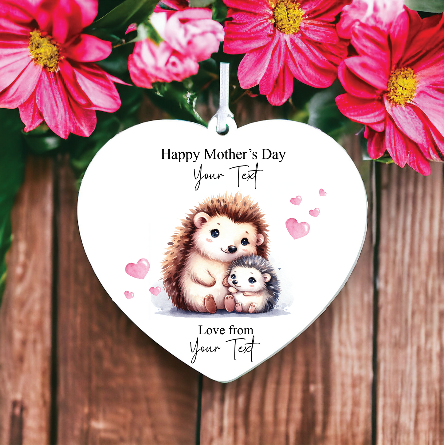 Personalised Mother's Day Hedgehog Decoration