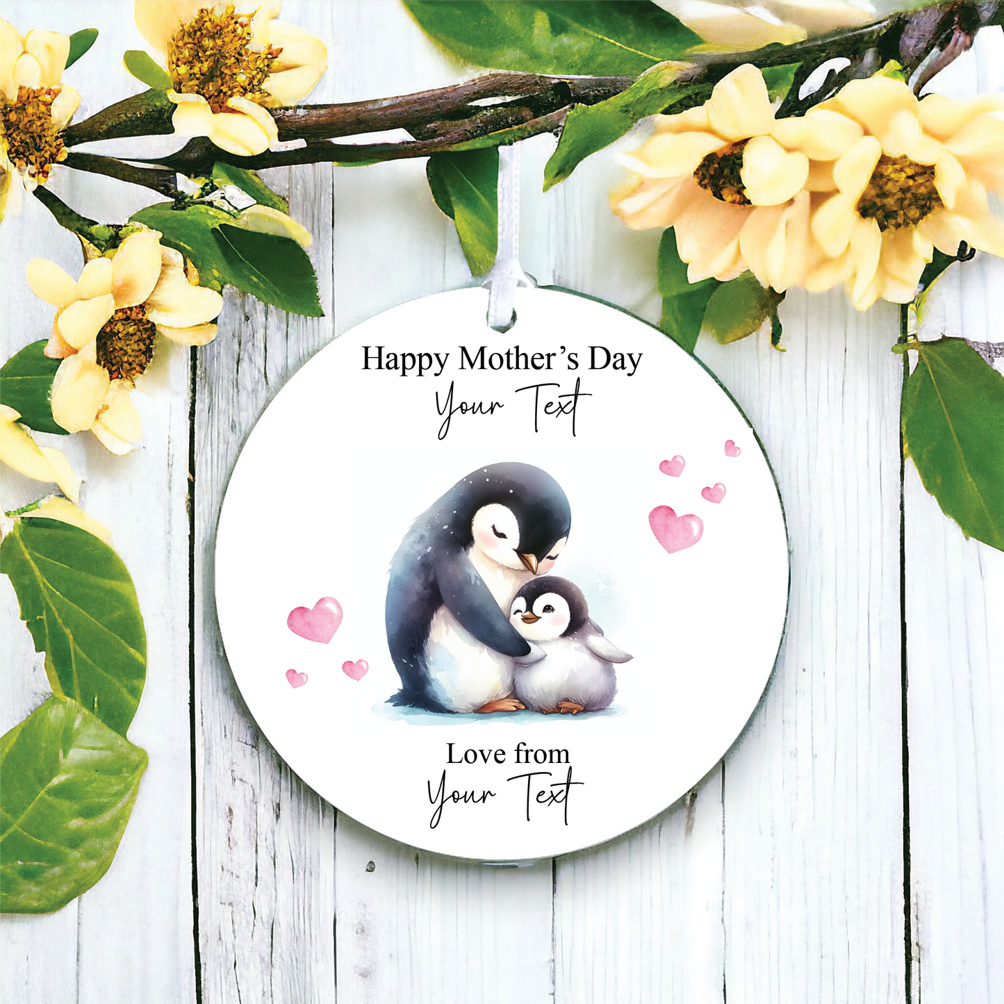 Personalised Mother's Day Penguin Decoration