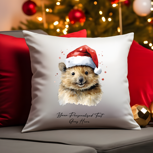 Personalised Christmas Quokka in Santa hat - Keepsake Gift Mug, by Floppsie Moppsie – floppsiemoppsie at floppsiemoppsie.co.uk
