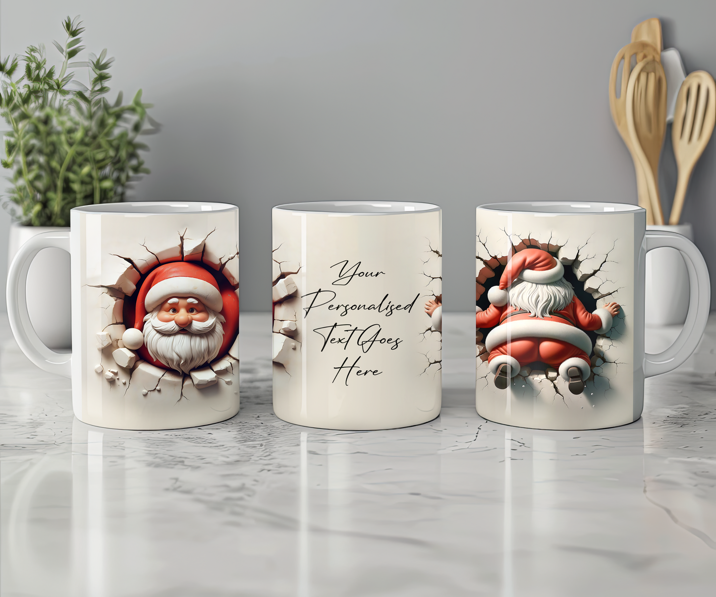 Personalised Santa BREAKOUT Christmas Gift Mug