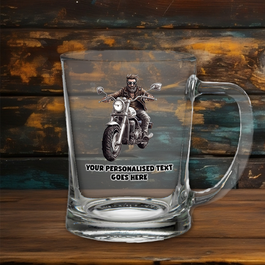 Personalised Angled Motorbike Tankard Gift