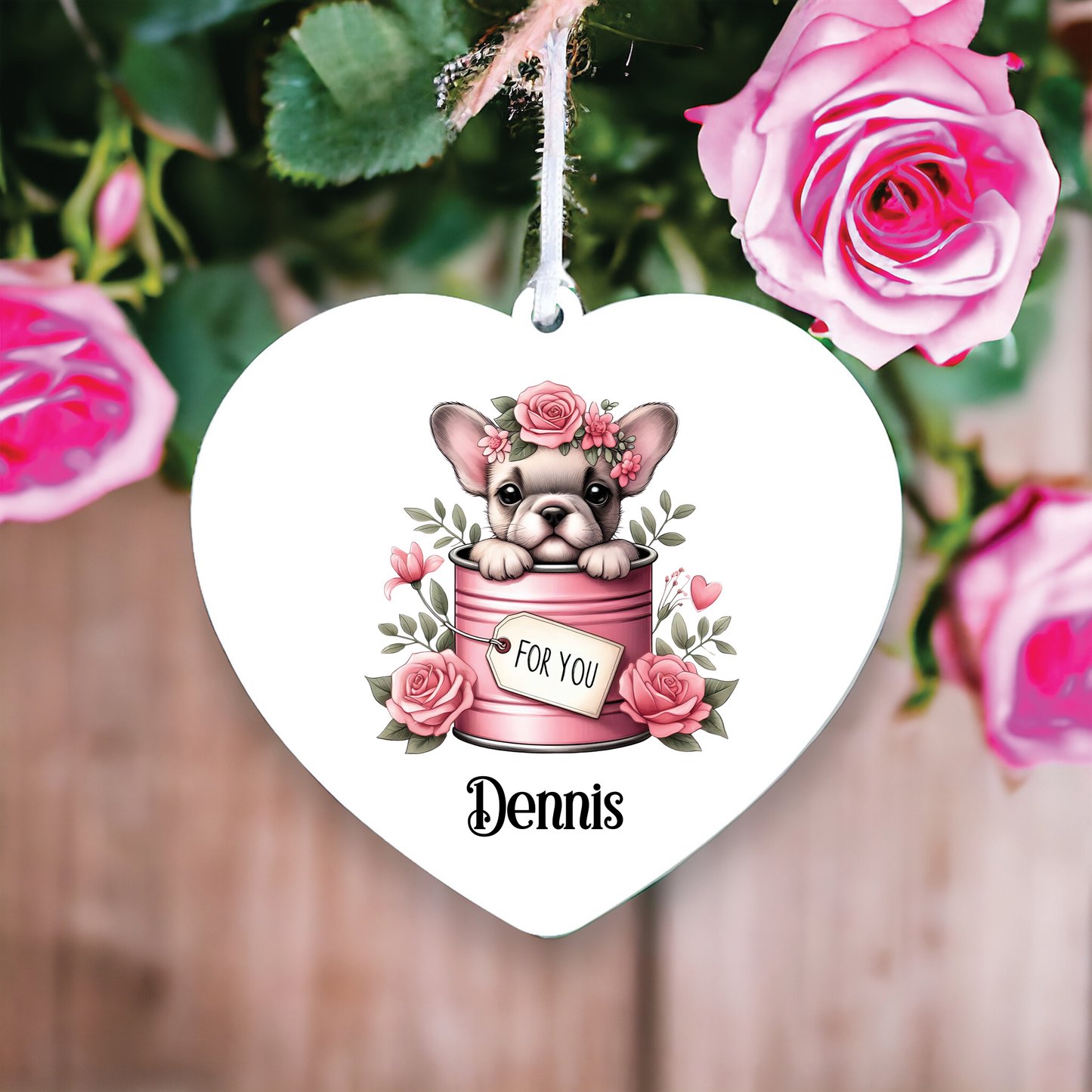 Personalised French Bulldog Love Decoration