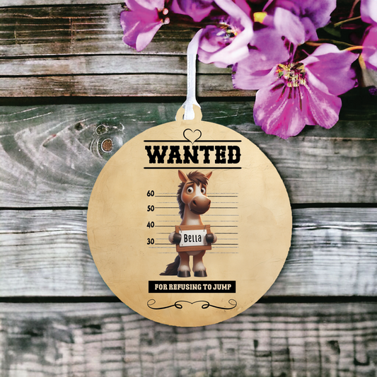 Personalised Horse Animal Wanted Decoration
