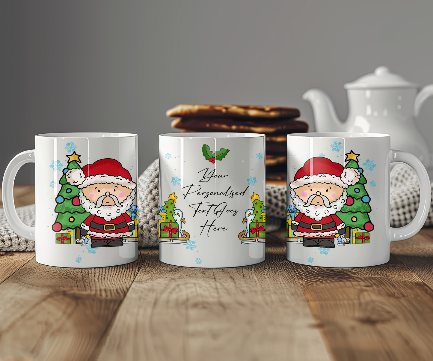 Personalised Whimsical Christmas Santa - Gift Mug