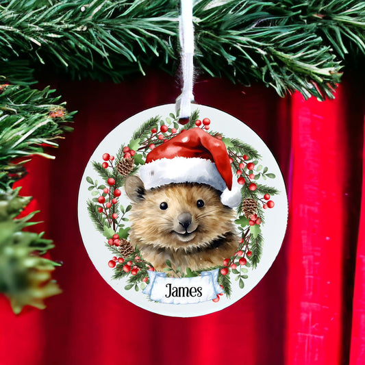 Personalised Quokka - Acrylic Bauble Christmas Tree Ornament Decoration Gift Keepsake