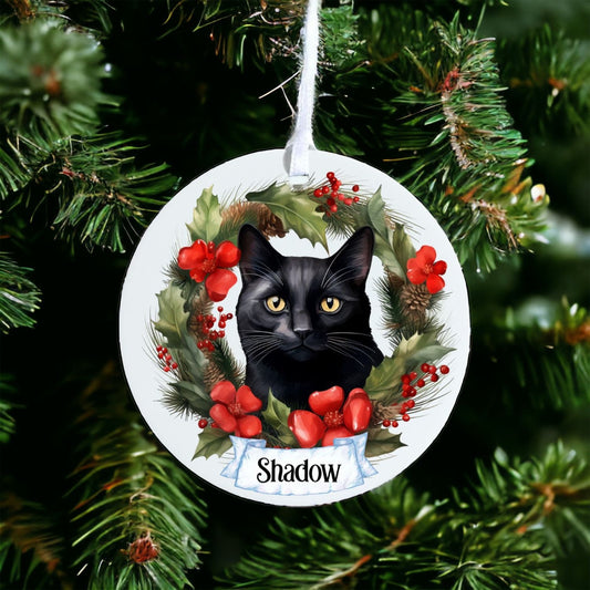 Personalised Pet Cat - Bombay - Acrylic Bauble Christmas Tree Ornament Decoration Gift Keepsake