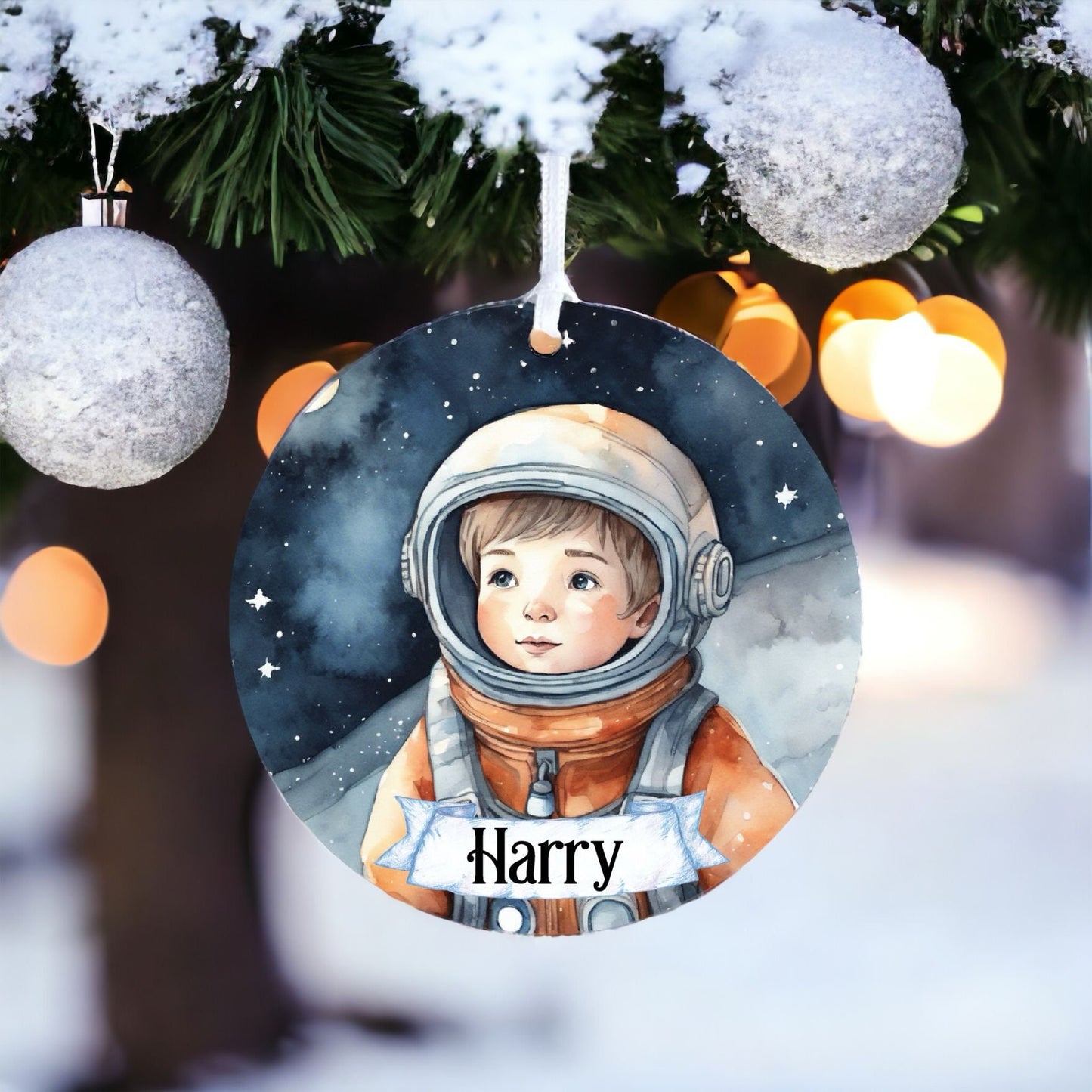 Personalised Astro Child Christmas Bauble D