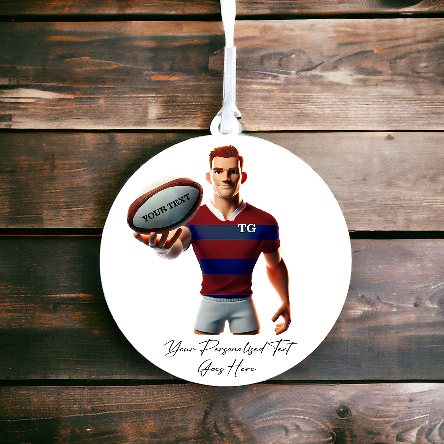 Personalised Rugby Team Shirt Creator - Hanging Decoration