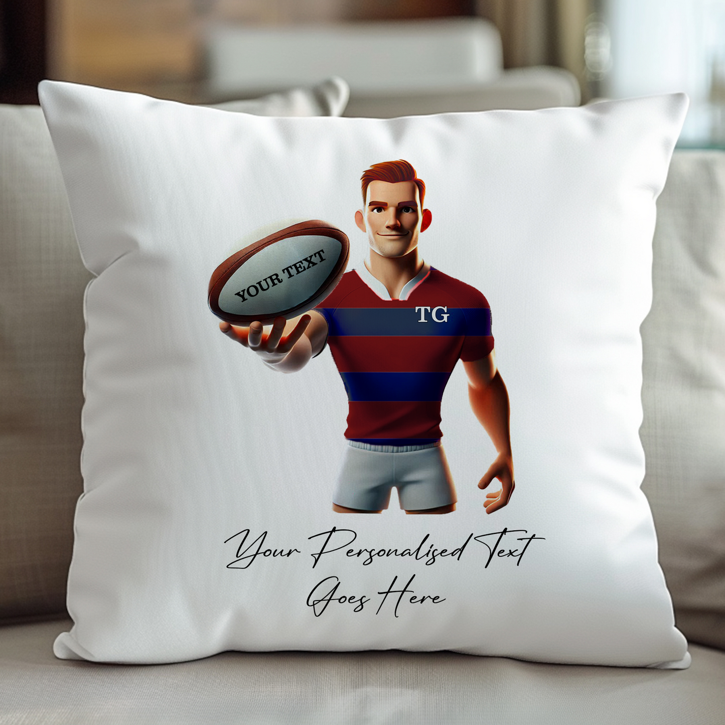 Personalised Rugby Team Shirt Creator - Cushion