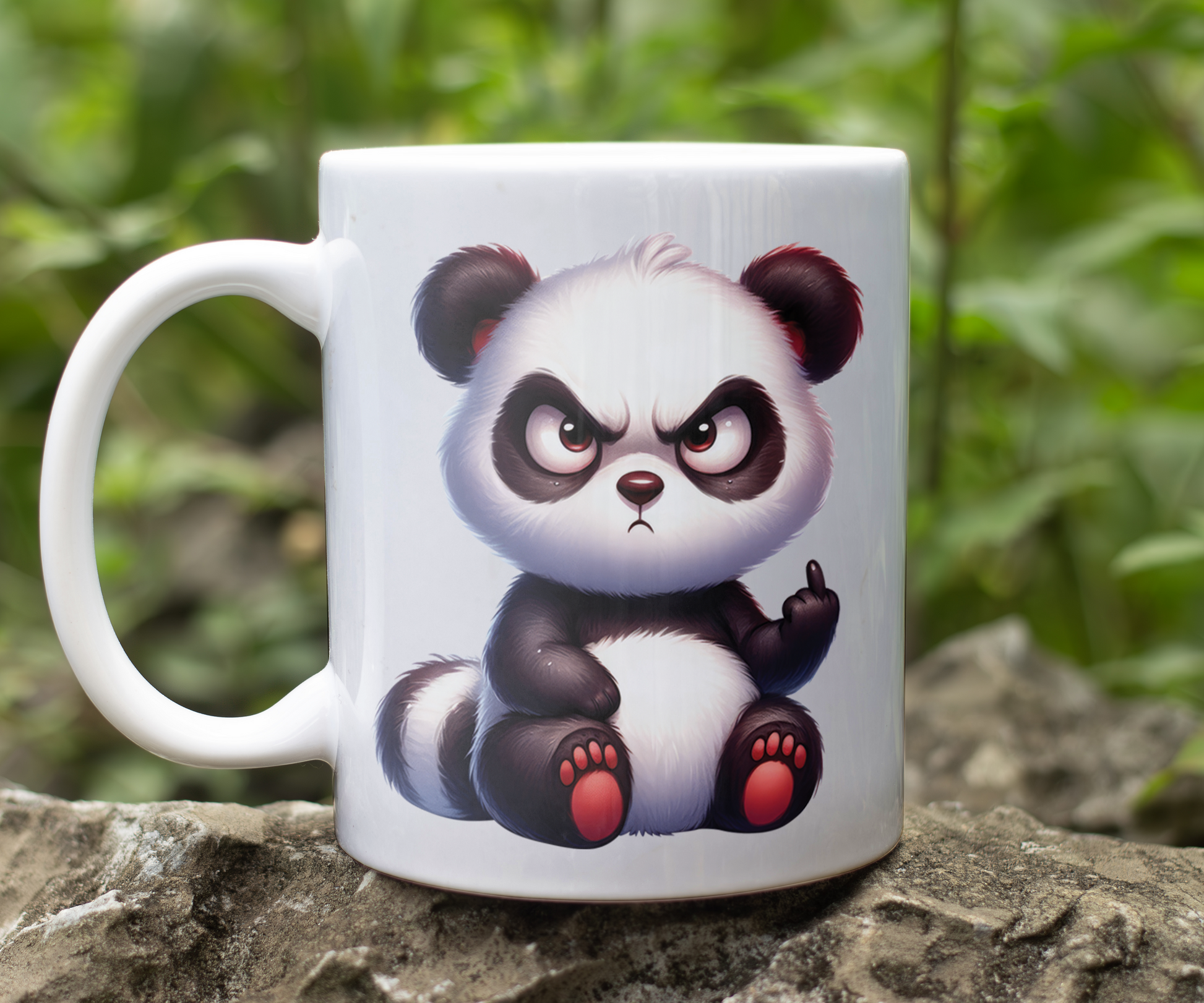 Personalised Keepsake Angry Panda Gift Mug, by Floppsie Moppsie – floppsiemoppsie at floppsiemoppsie.co.uk