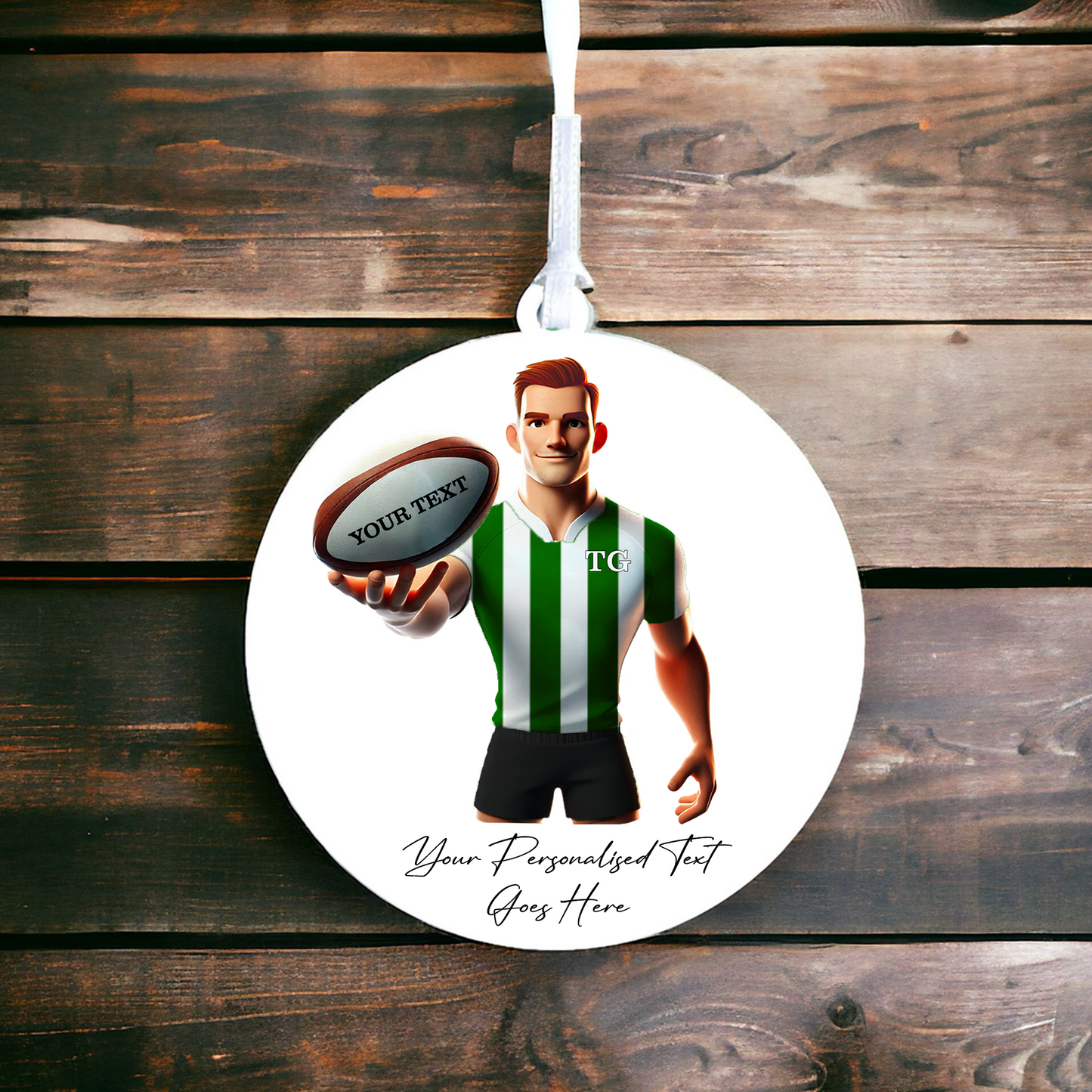 Personalised Rugby Team Shirt Creator - Hanging Decoration
