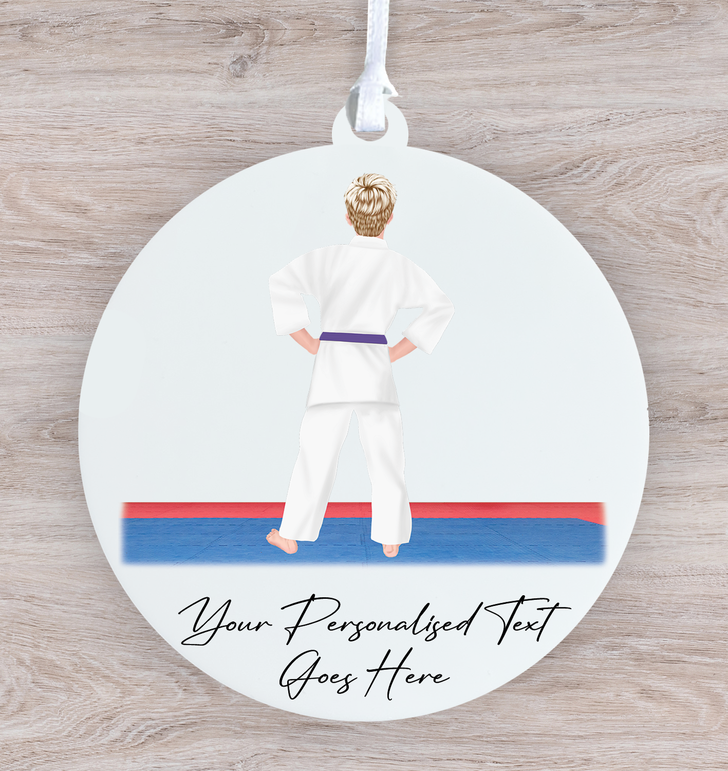 Personalised Karate, Judo, Ju Jitsu, Taekwondo Martial Arts Gi Creator - Hanging Decoration