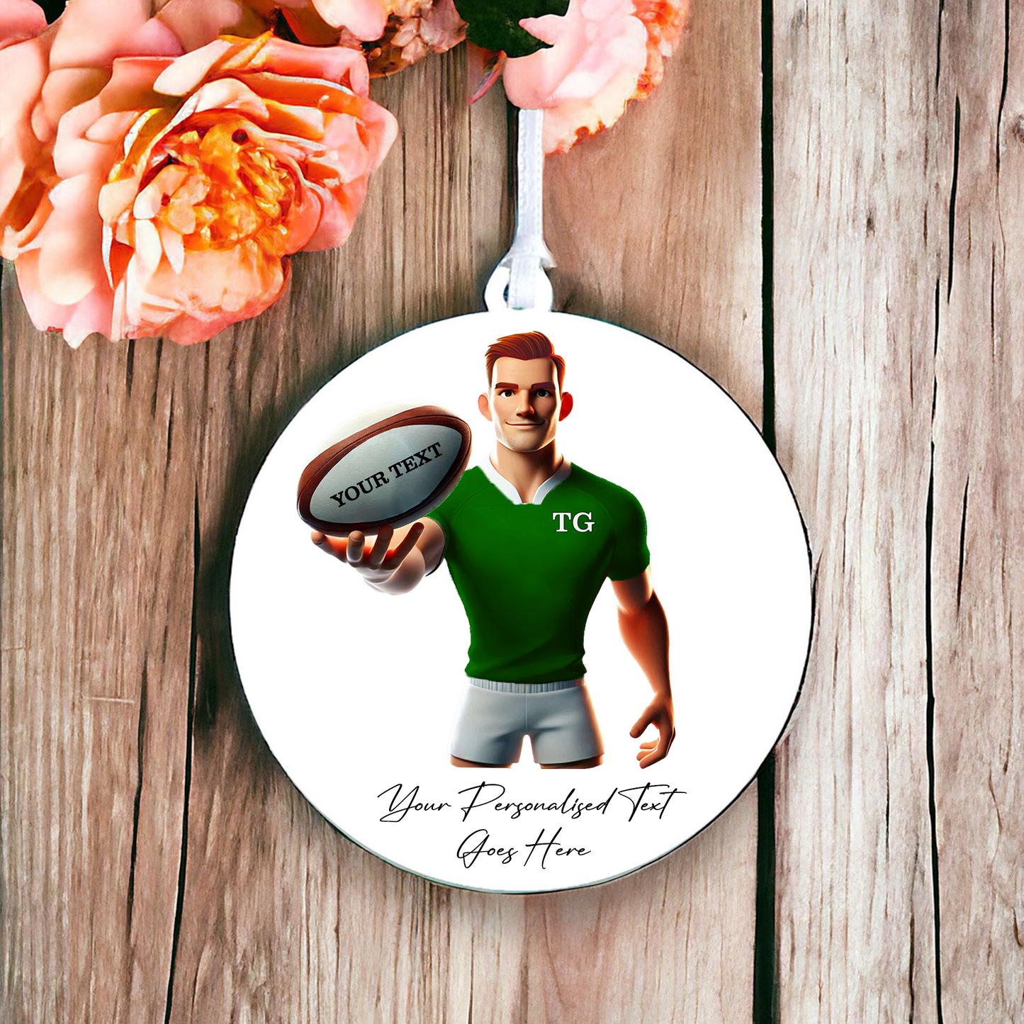 Personalised Rugby Team Shirt Creator - Hanging Decoration
