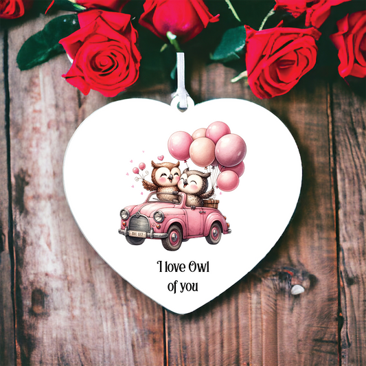 Personalised Owl Car Love Decoration