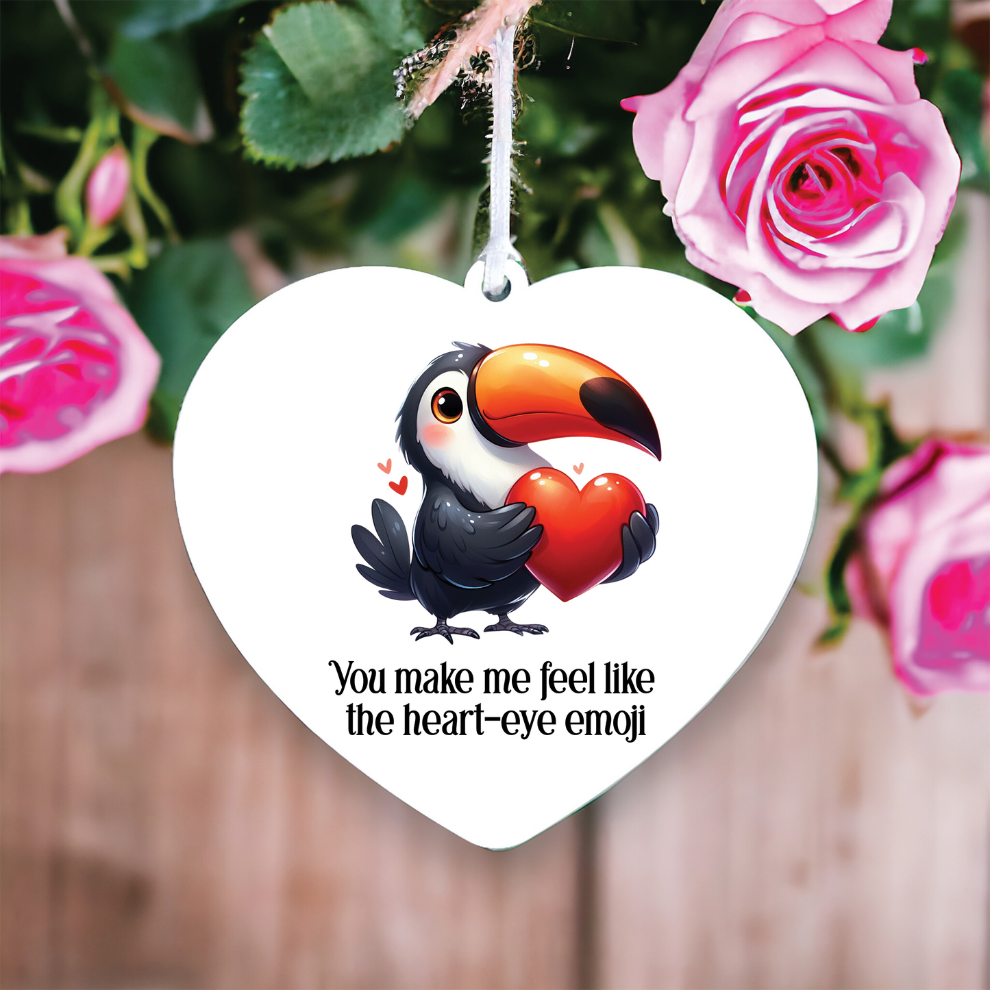 Personalised Toucan Valentine's Hanging Gift