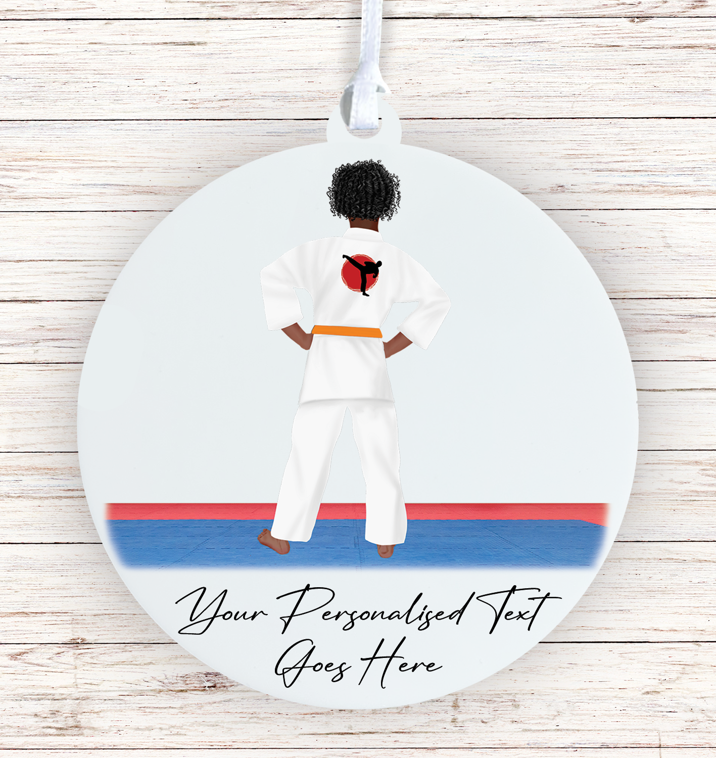 Personalised Karate, Judo, Ju Jitsu, Taekwondo Martial Arts Gi Creator - Hanging Decoration