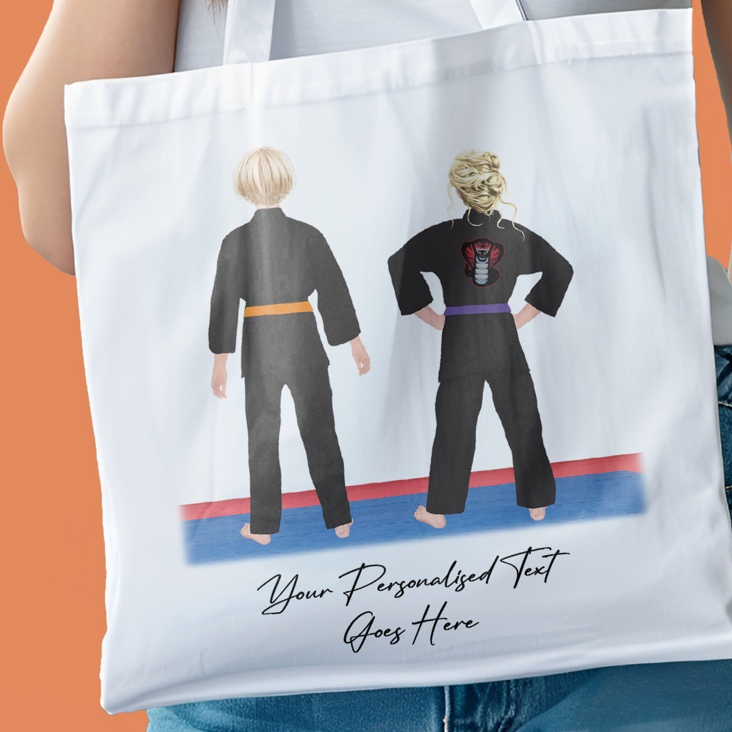 Personalised Karate, Judo, Ju Jitsu, Taekwondo Martial Arts Gi Creator - Tote Bag - 2 People