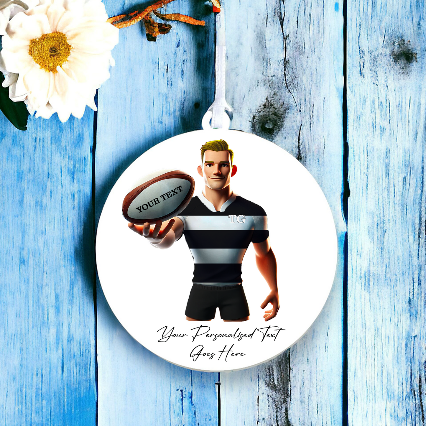 Personalised Rugby Team Shirt Creator - Hanging Decoration