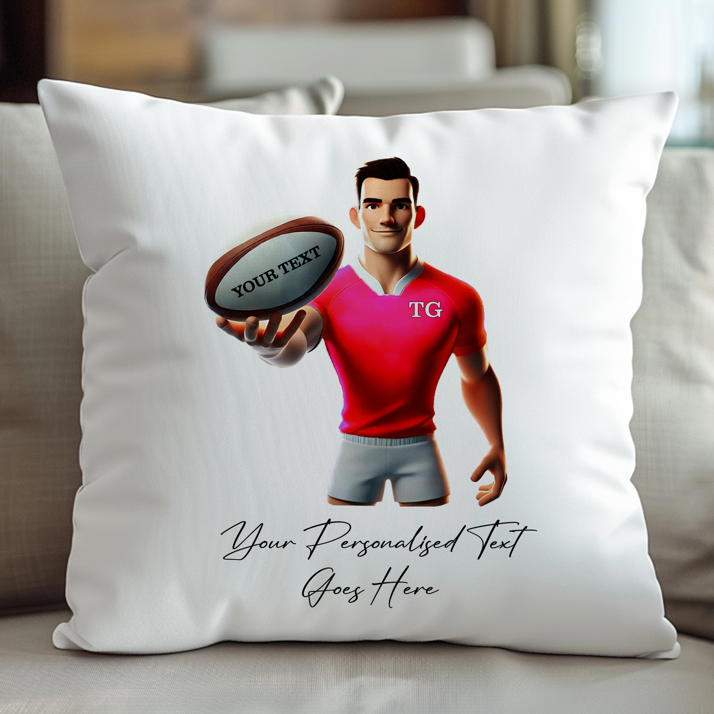 Personalised Rugby Team Shirt Creator - Cushion