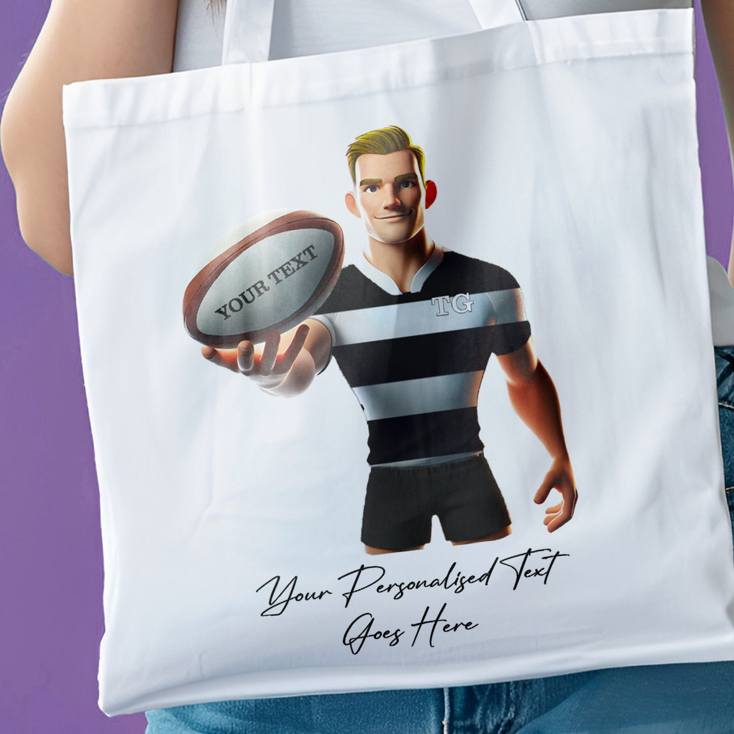 Personalised Rugby Team Shirt Creator - Tote Bag