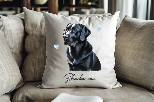 Personalised Border Collie Hearts Cushion Keepsake Gift