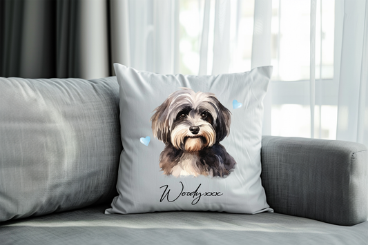 Personalised Havanese Hearts Cushion Pet Keepsake Gift