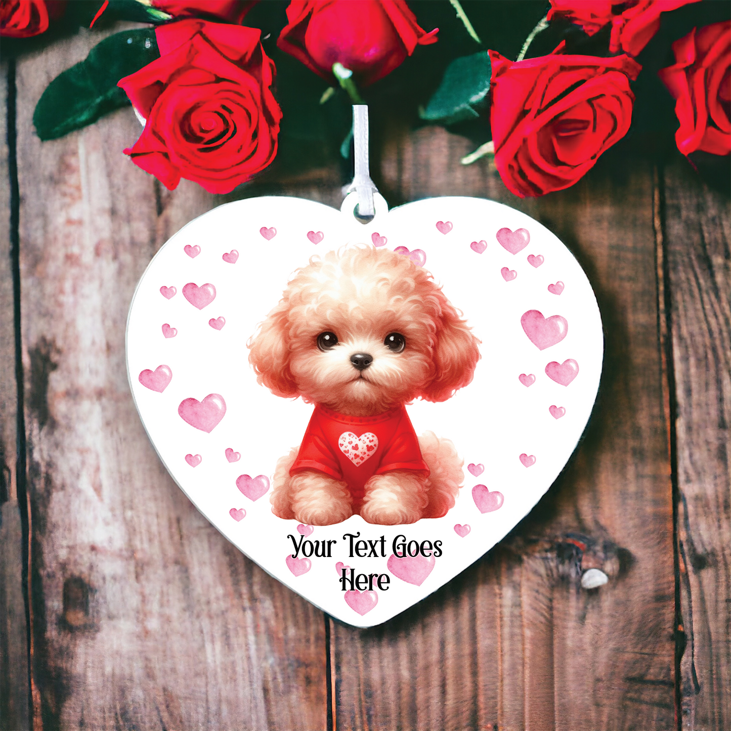 Personalised Poodle Dog Love Decoration