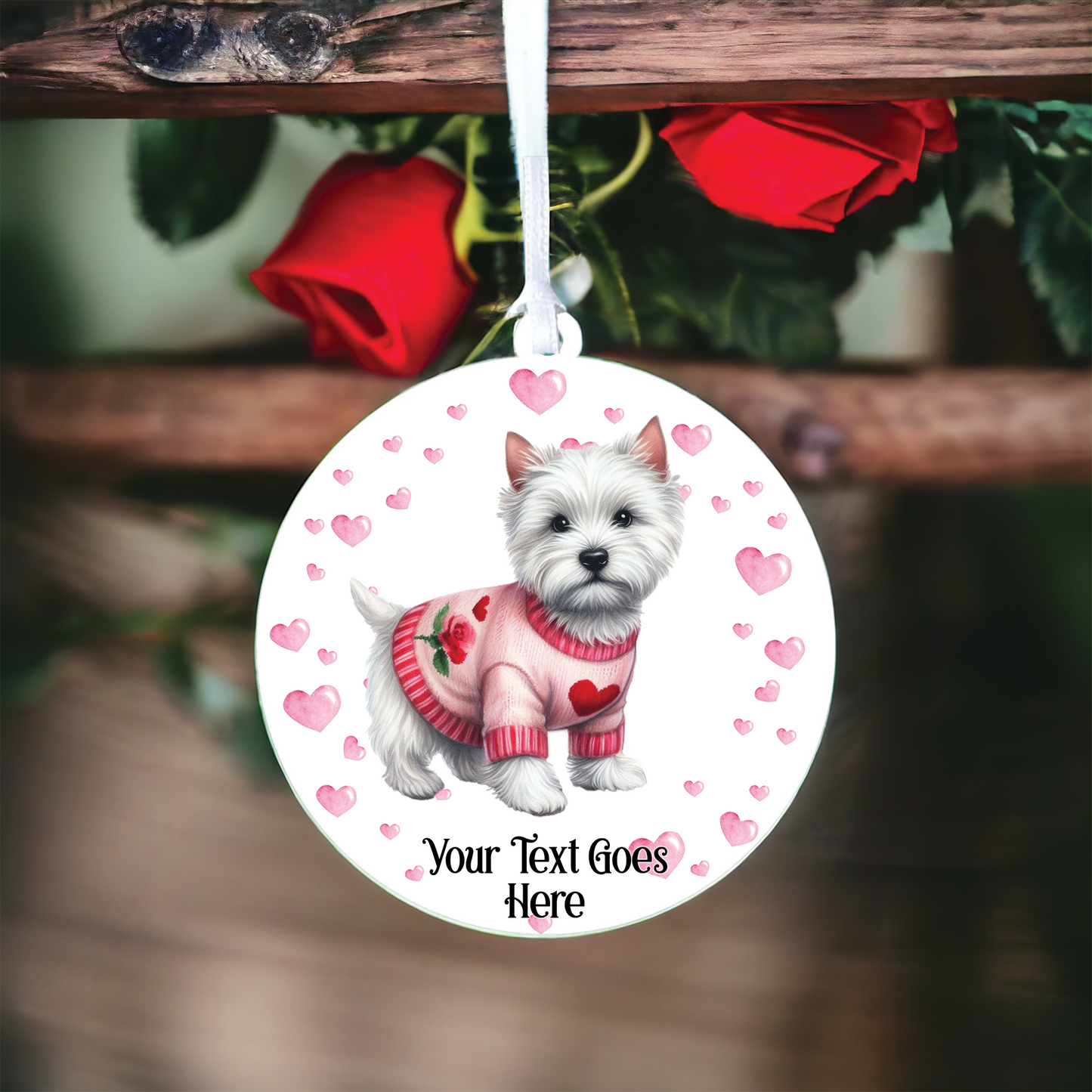Personalised West Highland Terrier Love Decoration