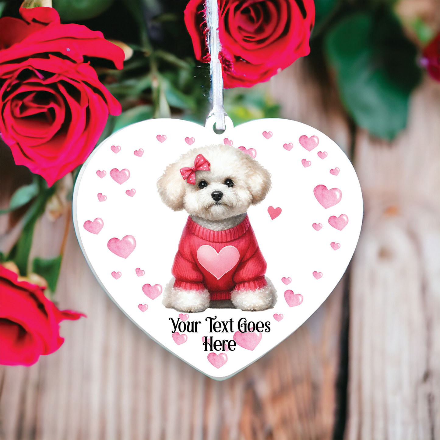 Personalised Bichon Frise Love Decoration