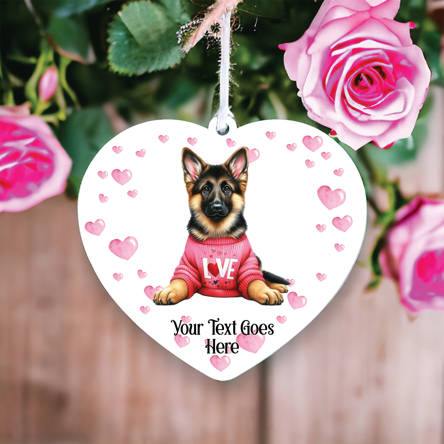 Personalised German Shepard Love Decoration
