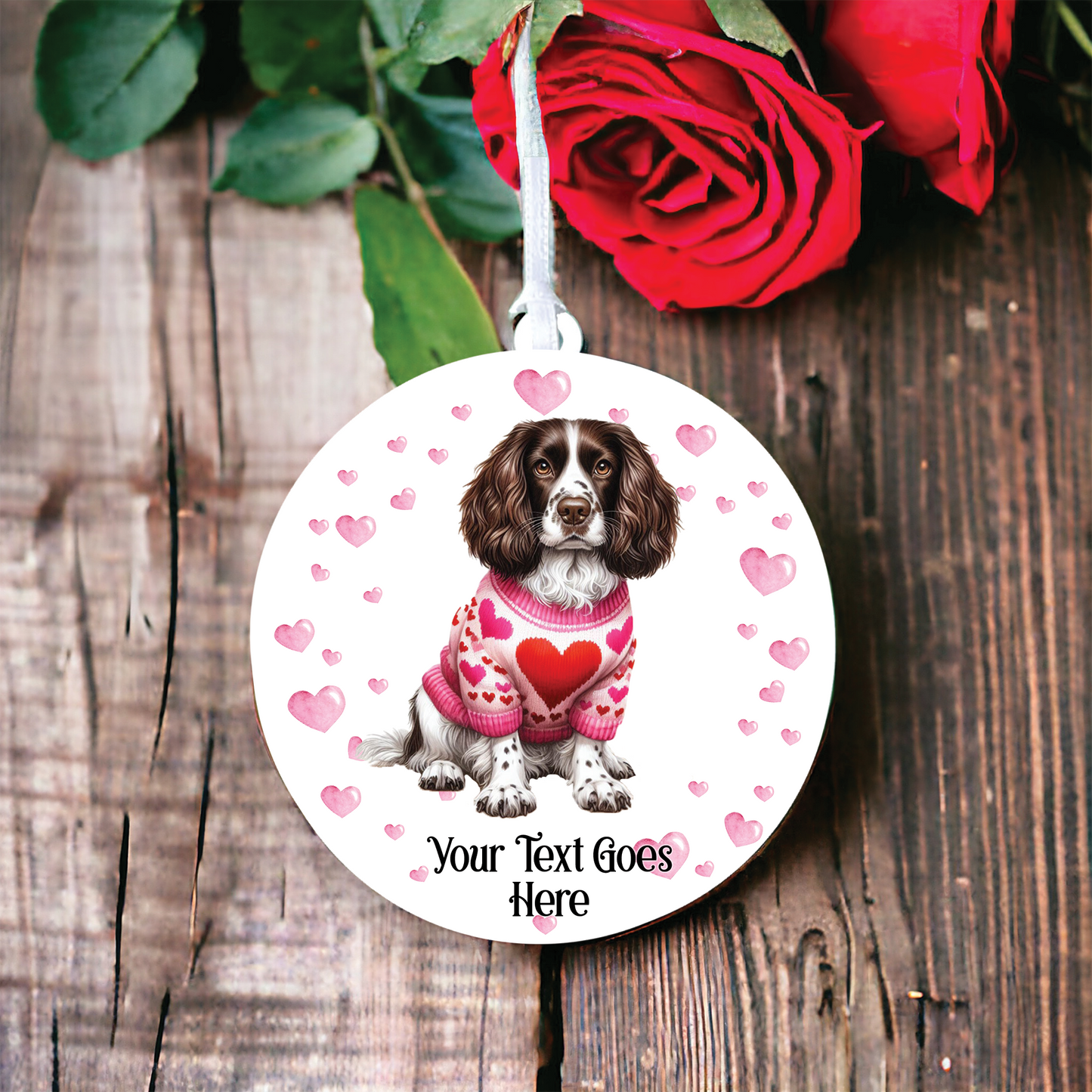 Personalised Springer Spaniel Love Decoration