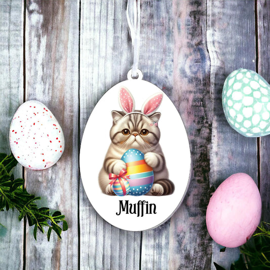 Personalised Exotic Shorthair Easter Egg Decoration