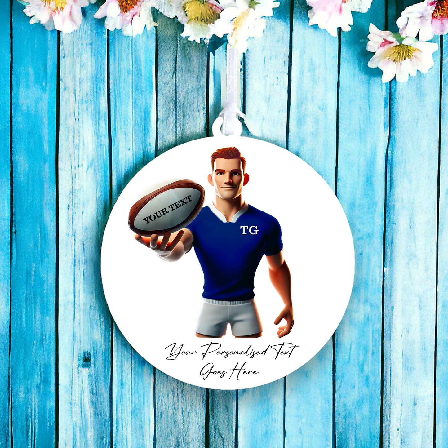 Personalised Rugby Team Shirt Creator - Hanging Decoration