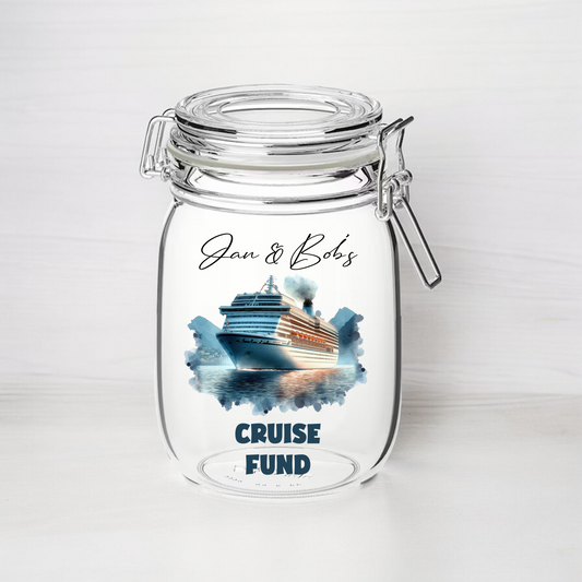 Personalised Cruise Fund - Kilner Style Gift Jar - FJ07