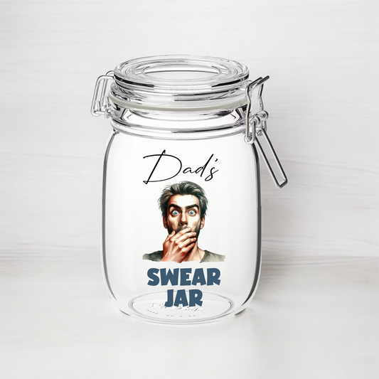 Personalised Swear Jar - Kilner Style Gift A - FJ11
