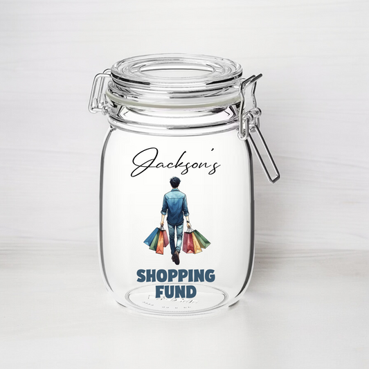 Personalised Shopping Fund - Kilner Style Gift Jar - FJ13